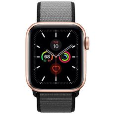 Apple Watch Series 5 GPS 40mm Gold Aluminum Case with Sport Loop Anchor Grey
