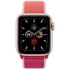 Apple Watch Series 5 GPS 40mm Gold Aluminum Case with Sport Loop Pomegranate