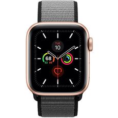 Apple Watch Series 5 GPS 44mm Gold Aluminum Case with Sport Loop Anchor Grey