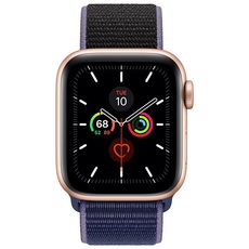 Apple Watch Series 5 GPS 44mm Gold Aluminum Case with Sport Loop Midnight Blue