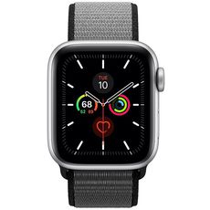 Apple Watch Series 5 GPS 44mm Silver Aluminum Case with Sport Loop Anchor Grey