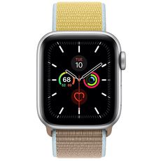 Apple Watch Series 5 GPS 44mm Silver Aluminum Case with Sport Loop Camel