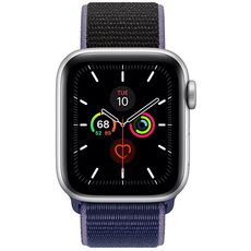 Apple Watch Series 5 GPS 44mm Silver Aluminum Case with Sport Loop Midnight Blue