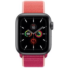 Apple Watch Series 5 GPS 44mm Space Grey Aluminum Case with Sport Loop Pomegranate