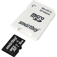 4K MicroSD 32gb Smart Buy lass 10 Advanced U3 V30 A1 (55/90 Mb/s) + SD 