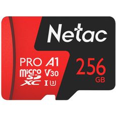   MicroSD 256gb Netac P500 Extreme Pro MicroSDXC 256GB lass 10 UHS-I 100MB/s NT02P500PRO-256G-S