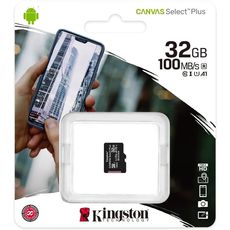   MicroSD 32gb Kingston Canvas Select Plus SDHC Class 10 UHS-I SDCS2/32GBSP