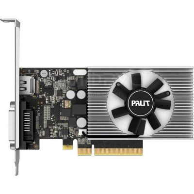 Palit PCI-E PA-GT1030 2GD4 NVIDIA GeForce GT 1030 2048Mb 64 DDR4 1151/2100 DVIx1 HDMIx1 HDCP Bulk low profile (NEC103000646-1082F BULK) () - 