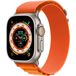 Apple Watch Ultra 49 mm Titanium Case, Alpine Loop Orange (Large, 165-210 mm) Orange - 