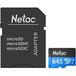   MicroSD 64gb Netac SDXC Class 10 UHS-I ( NT02P500PRO-64G-R ) + SD adapter - 