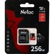 MicroSD 256gb Netac P500 Pro MicroSDXC 256GB lass10 UHS-I 100MB/s (NT02P500 PRO-256G-S) + SDadapter - 
