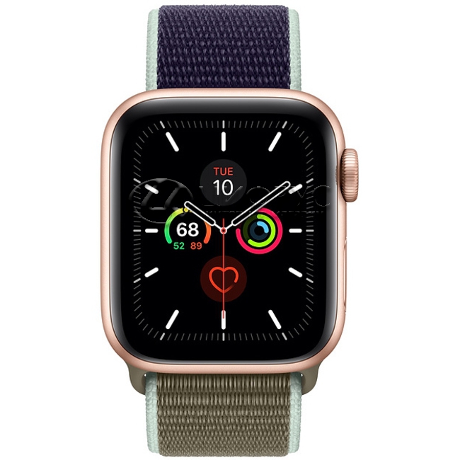 Apple Watch Series 5 GPS 44mm Gold Aluminum Case with Sport Loop Khaki Apple Watch Series 5 GPS 44mm Gold Aluminum Case with Sport Loop Khaki